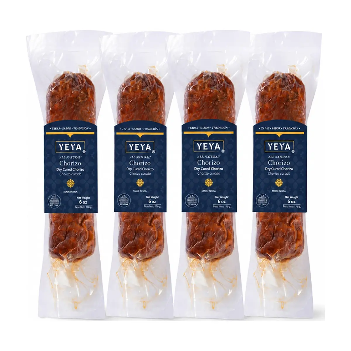 Chorizo Curado -tipo vela- YEYA (4 x 170 g / 6 oz)