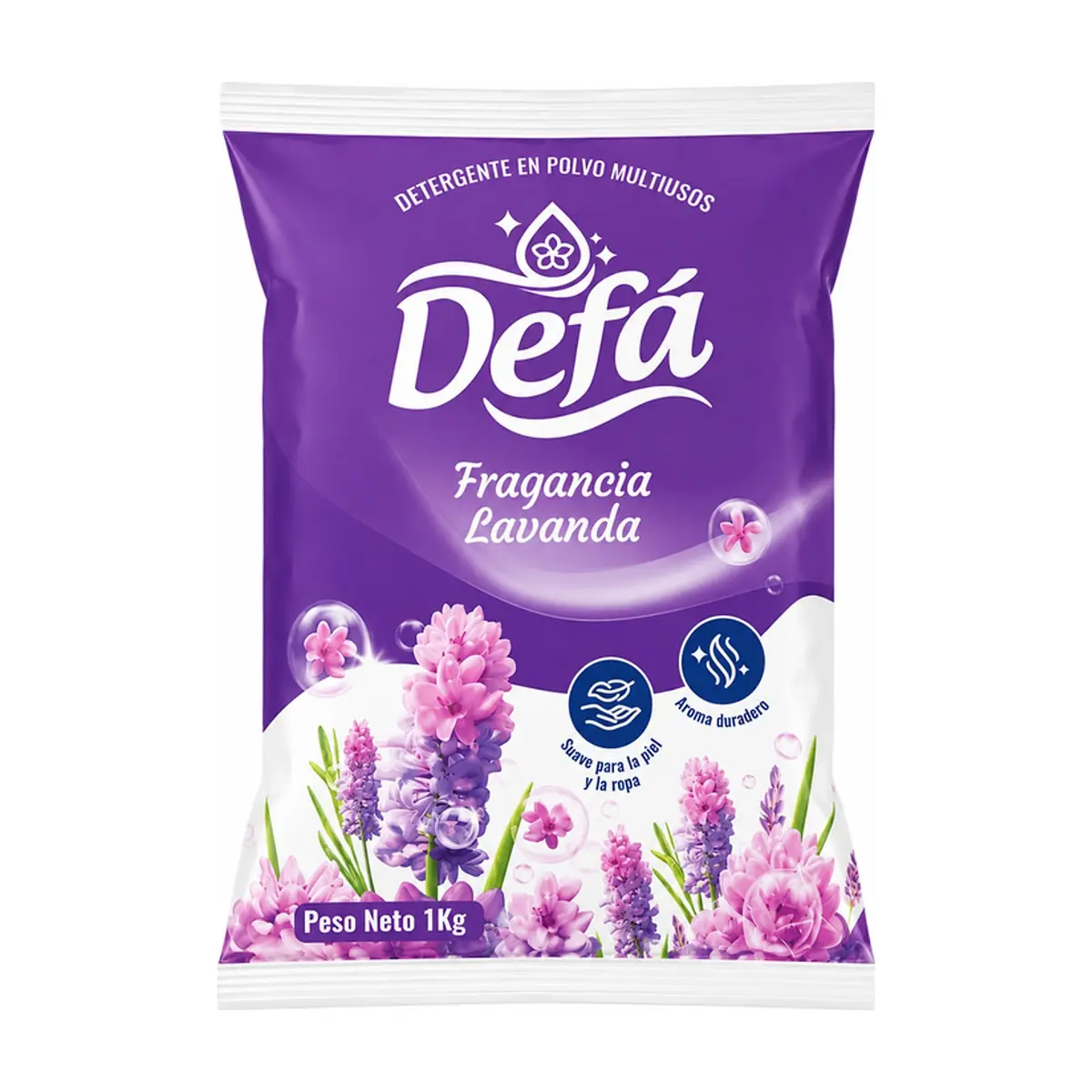 Detergente en polvo multiusos fragancia de lavanda Defá (1 kg / 2.2 lb)