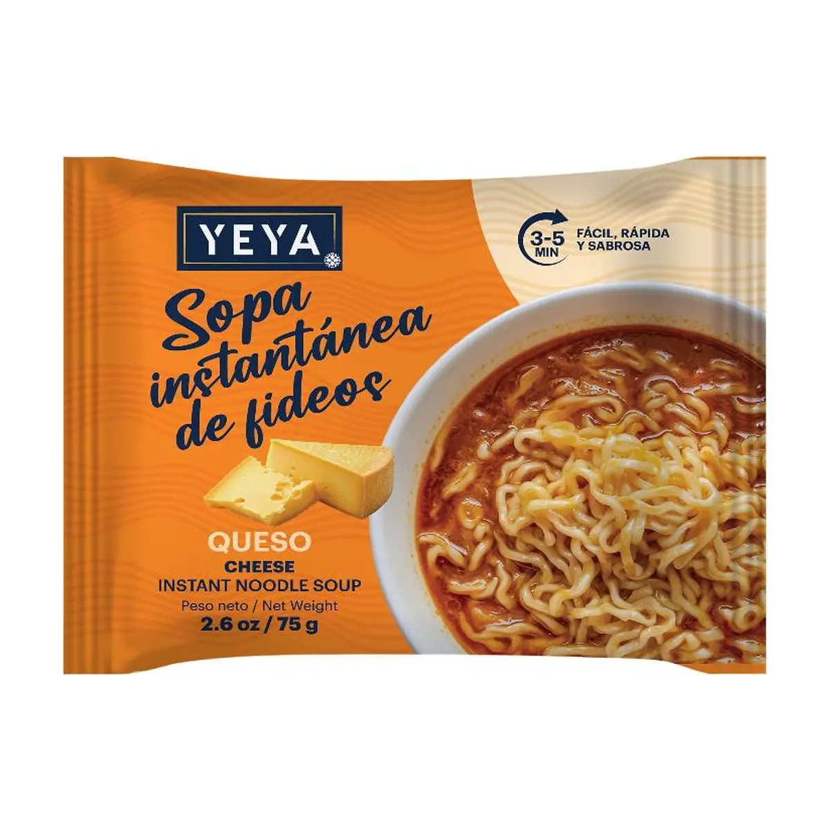 Sopa instantánea de fideos con sabor a queso YEYA (75 g / 2.6 oz)