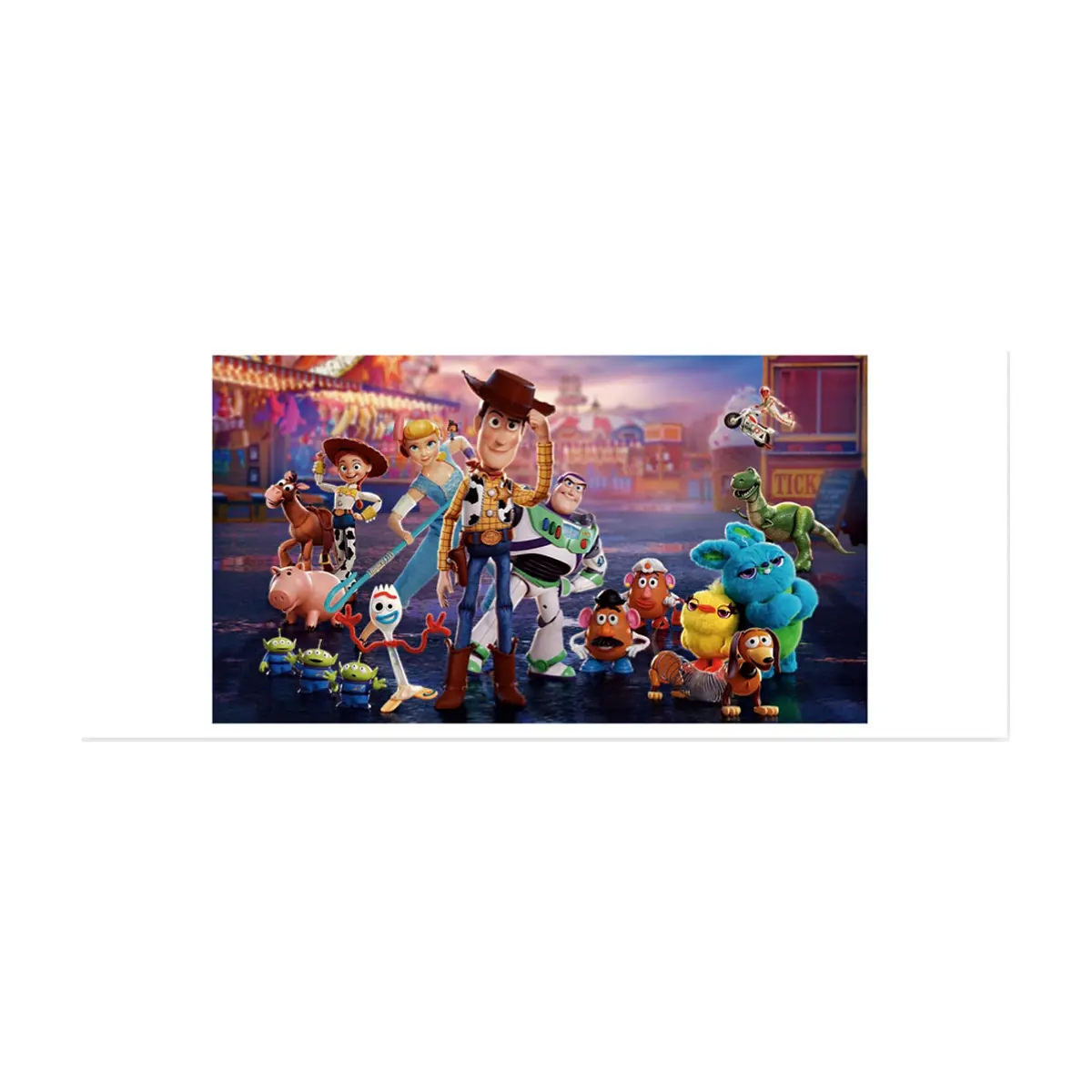 Jarra blanca y anaranjada de cerámica con diseño impreso tema Toy Story - Thumbnail 3