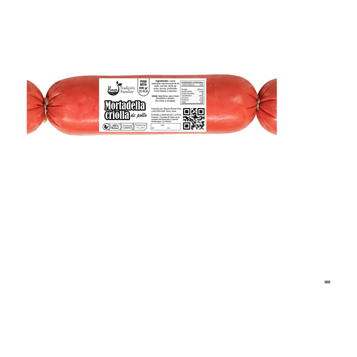 Mortadella criolla de pollo La Finca (600 g / 1.32 lb) - Thumbnail 2