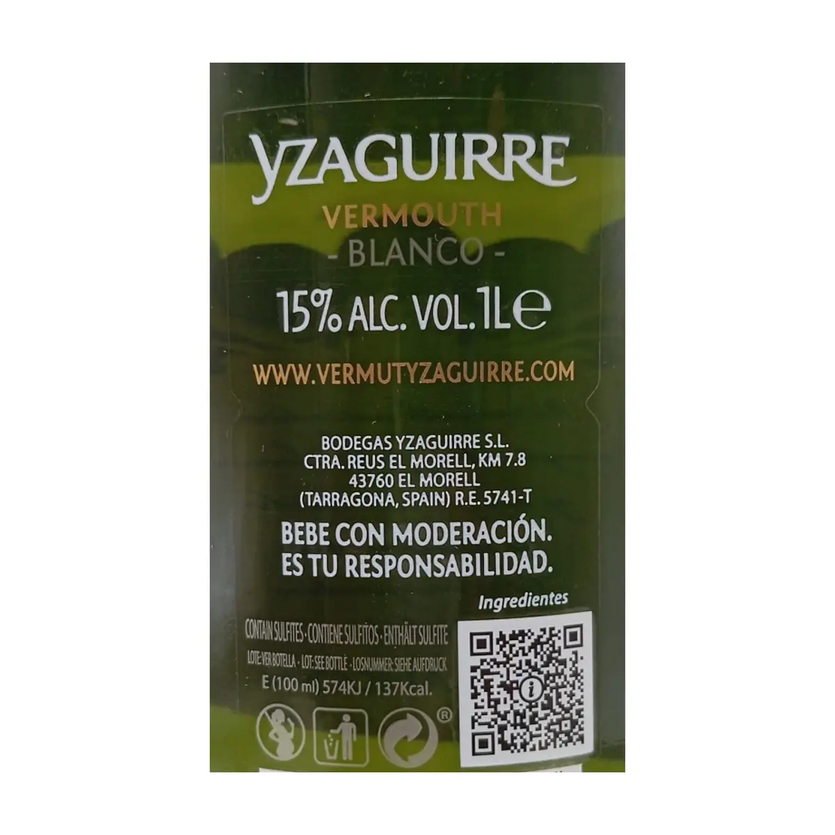 Vino blanco Vermouth Yzaguirre (1 L) - Thumbnail 3