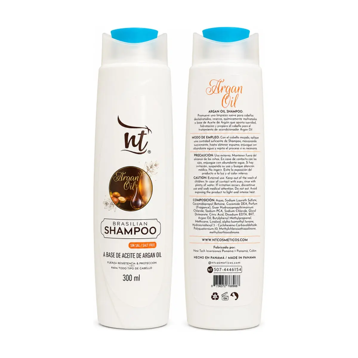 Champú brasileño a base de aceite de argan sin sal NT (300 ml / 10.58 fl.oz) - Thumbnail 2