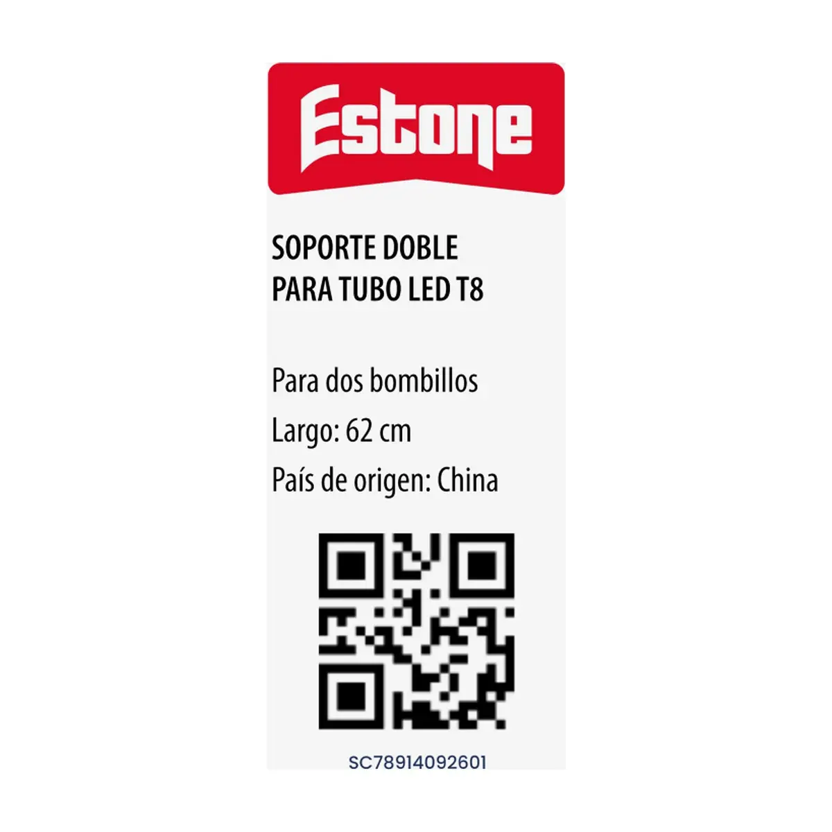 Soporte doble para tubo LED T8 Estone - Miniatura 4