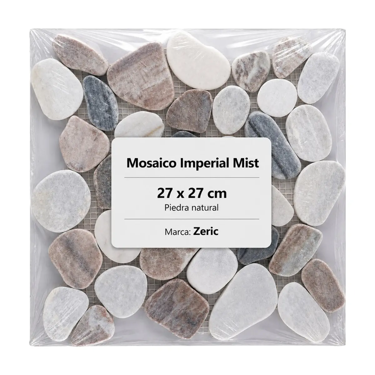 Caja de losas - Mosaico Imperial mist 27 x 27 cm – piedra natural Zeric (10 U) - Thumbnail 2