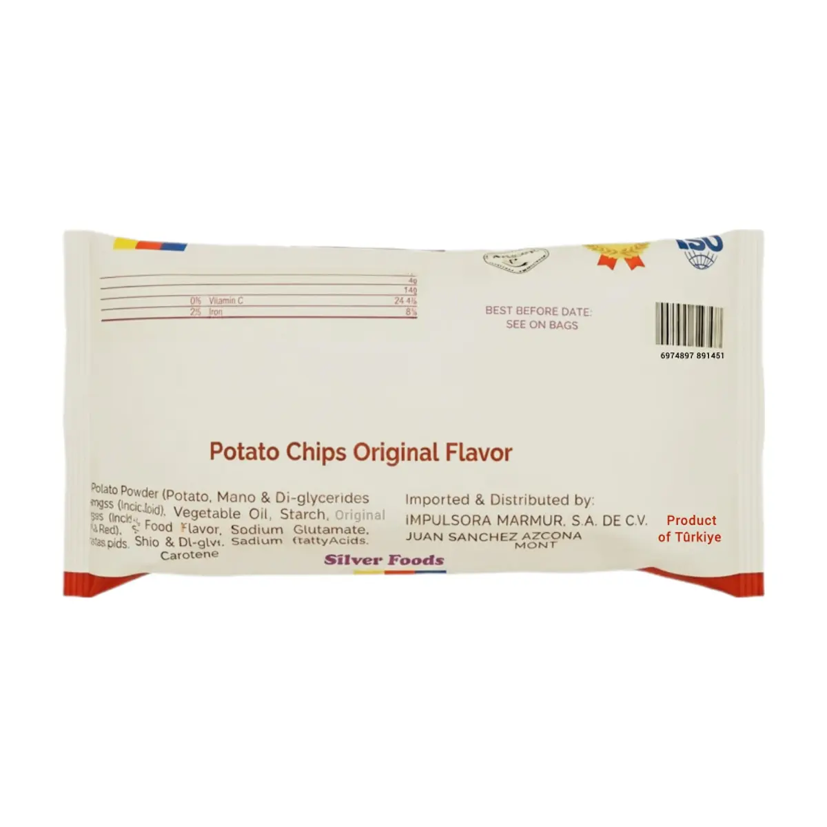 Papas Fritas sabor Original SilverFoods (35 g / 1.2 oz) - Thumbnail 4