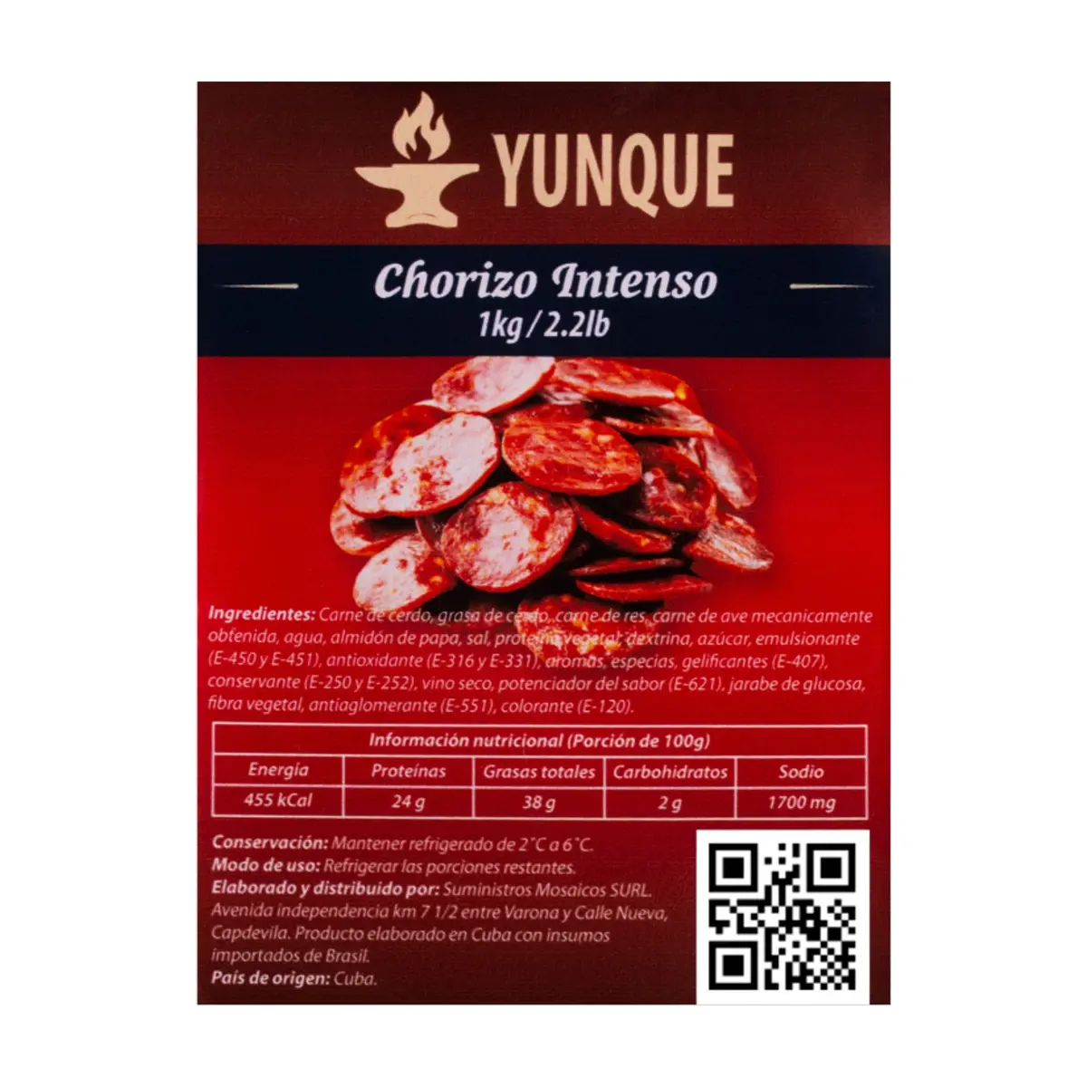 Chorizo intenso lasqueado Yunque (1 kg / 2.2 lb) - Thumbnail 3