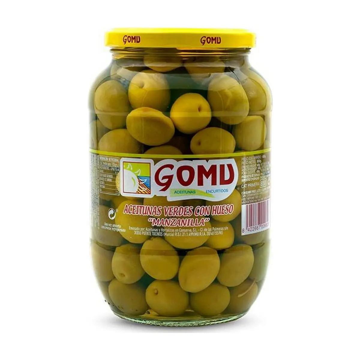 Aceitunas verdes con hueso manzanilla Gomu (800 g / 1.76 lb)