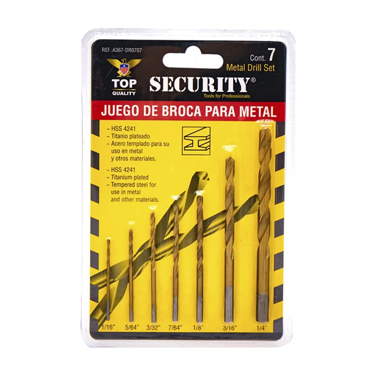 Juego de broca para metal Security