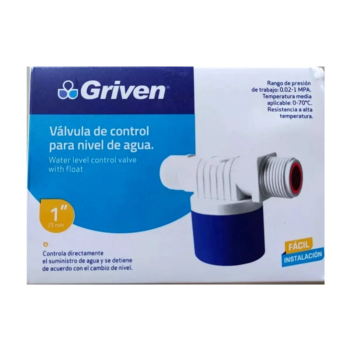 Válvula de control para nivel de agua de 1" con flotante Griven - Thumbnail 4