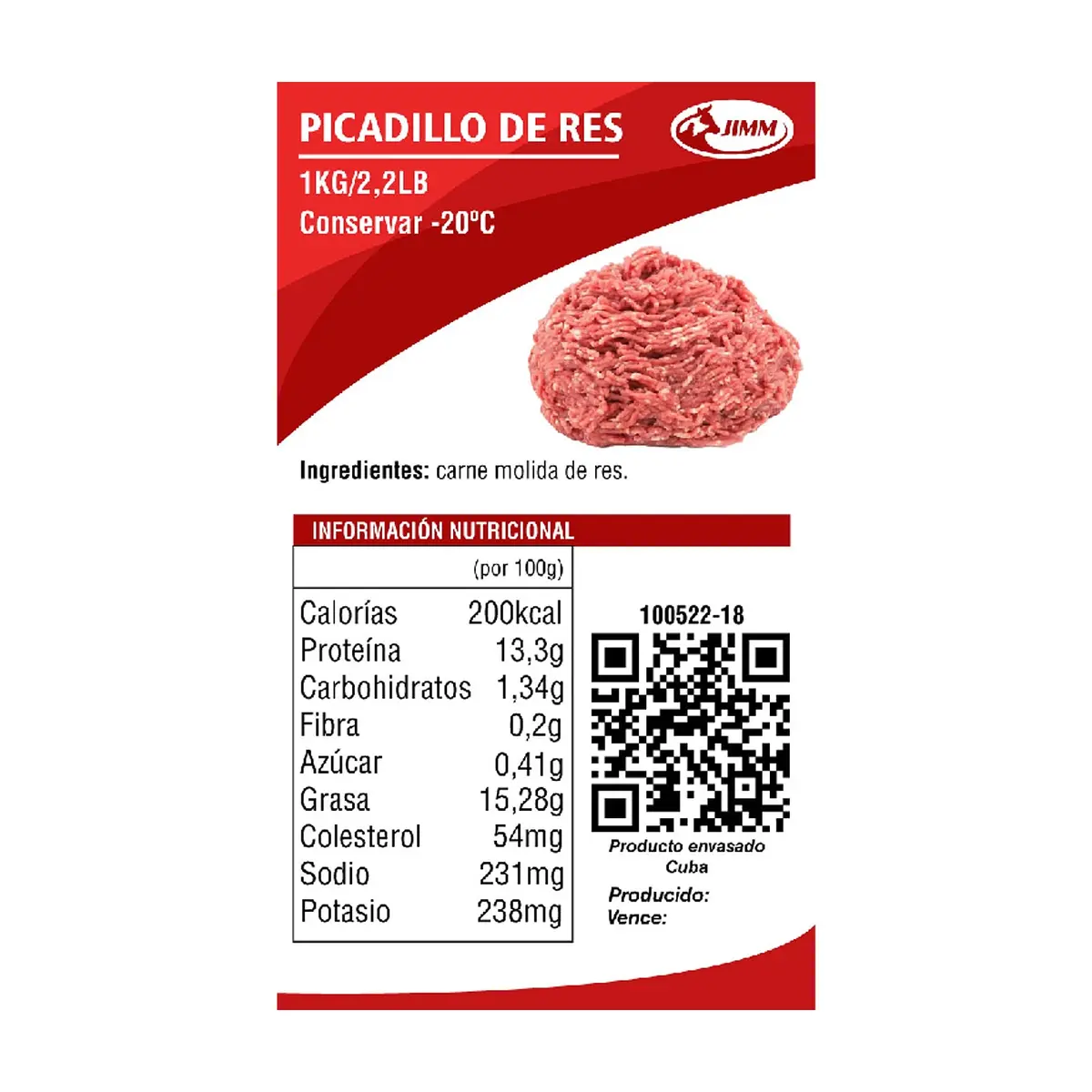 Picadillo de carne de res Jimm (1.0 kg / 2.2 lb) - Miniatura 4