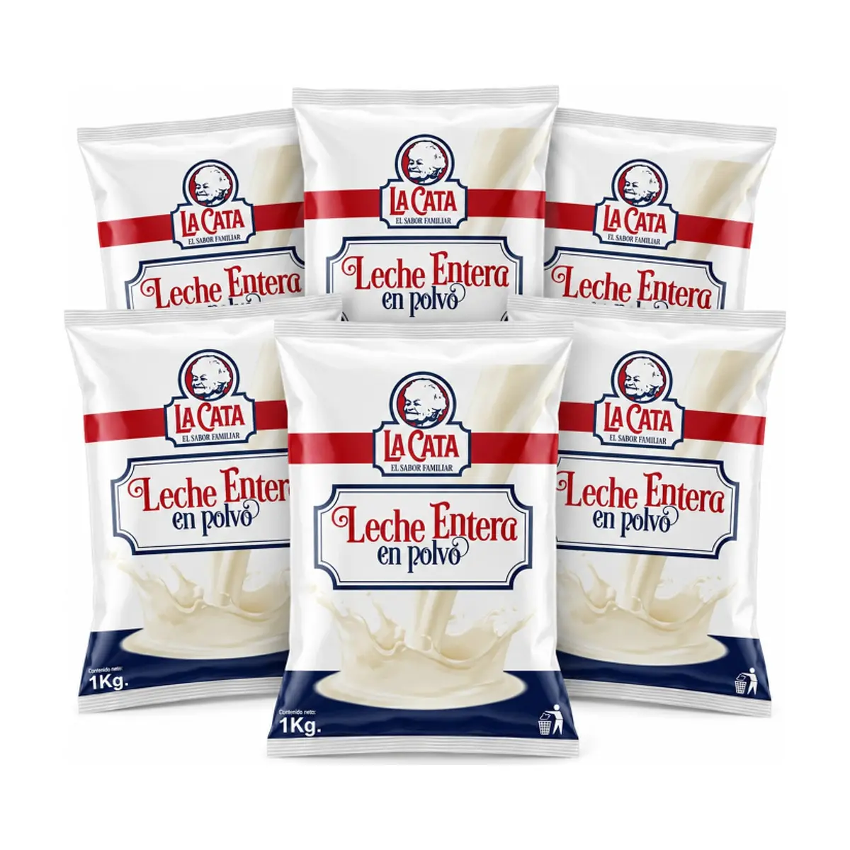 Leche en polvo entera La Cata ( 6 x 1 kg / 2.20 lb) - Imagen 1
