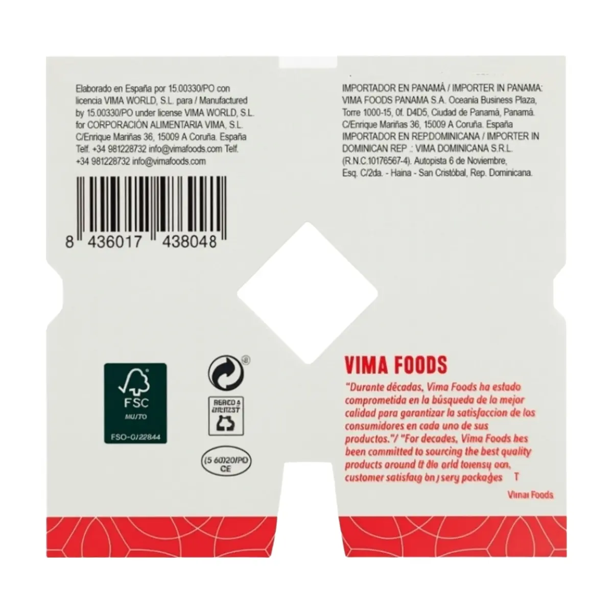 Yogurt pasteurizado sabor plátano Vima Foods (4 x 100 g / 3.52 oz) - Miniatura 2