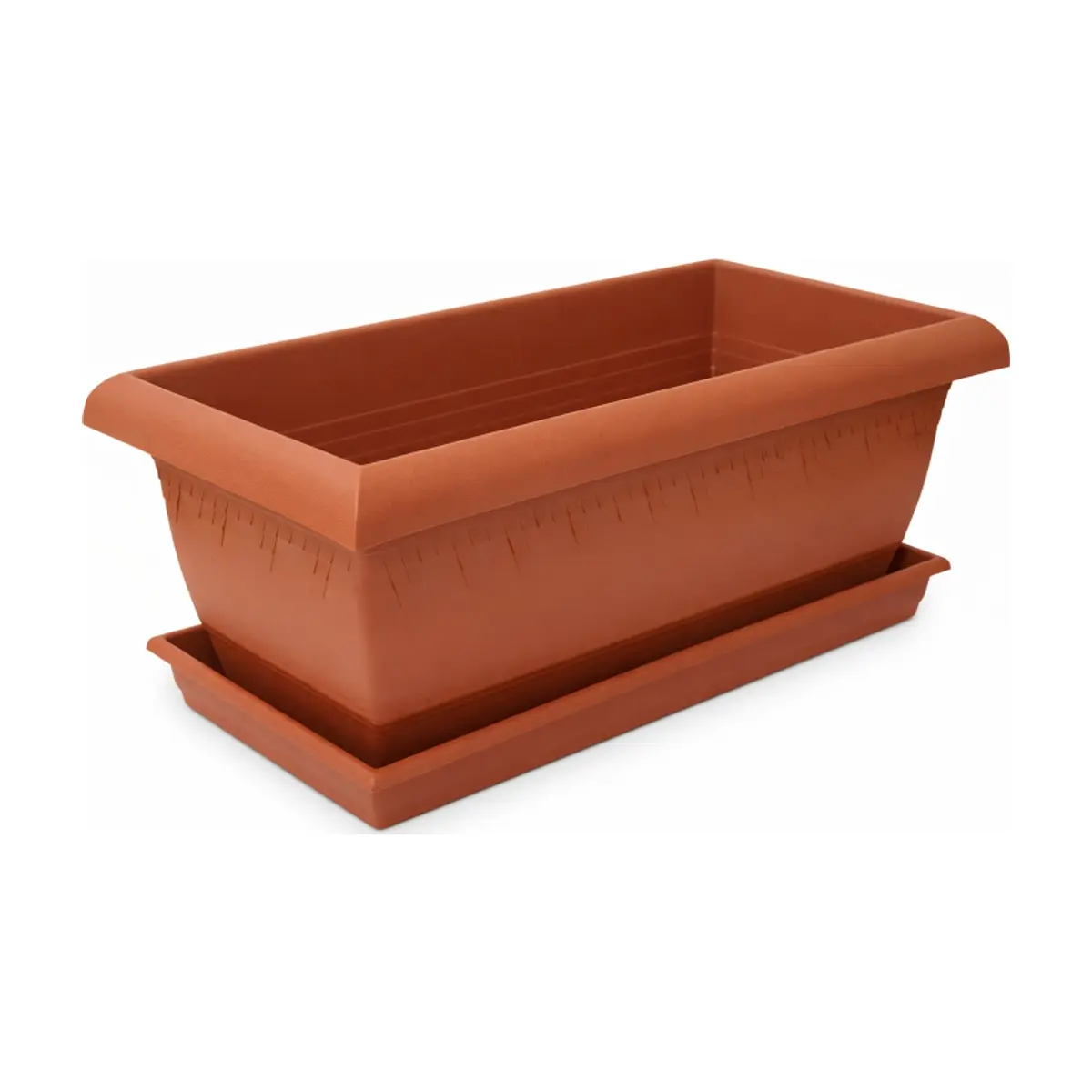 Jardinera plástica Elsa con plato 39 cm Casa y Menaje