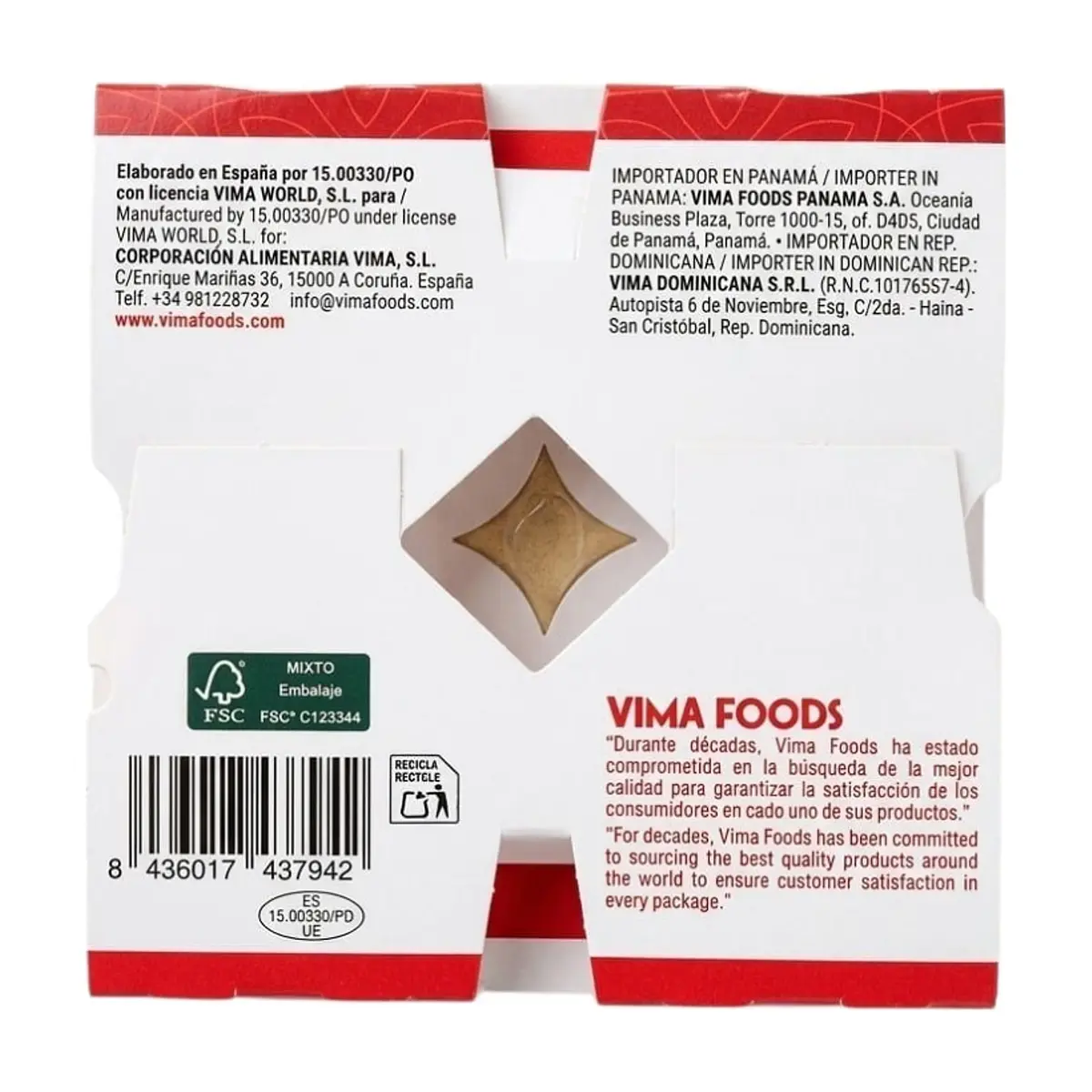 Yogurt pasteurizado sabor fresa Vima Foods (4 x 100 g / 3.52 oz) - Miniatura 3