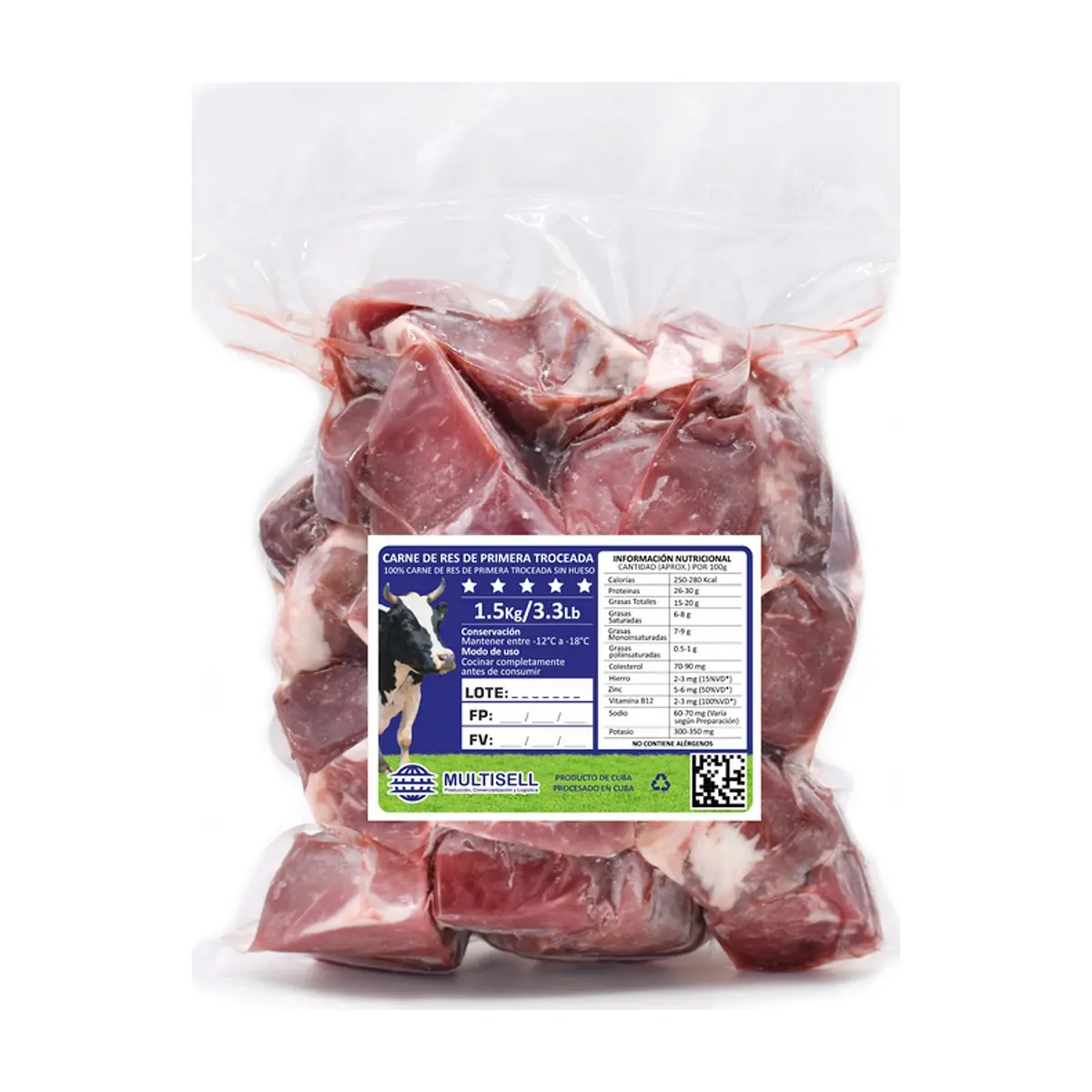 Carne de res de primera troceada Multisell (1.50 kg / 3.3 lb) - Thumbnail 3
