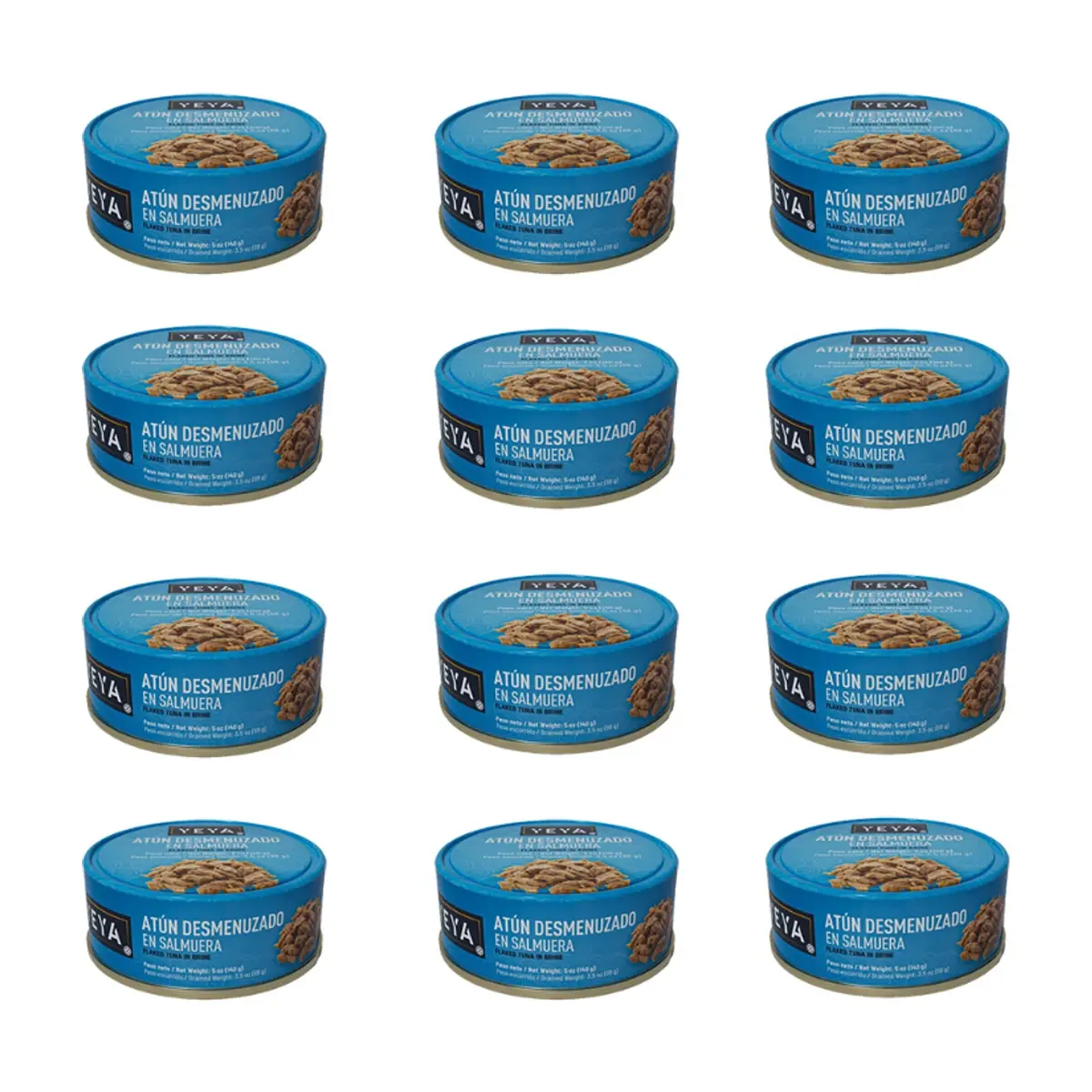 Atún desmenuzado en salmuera YEYA (12 x 140 g / 5 oz)