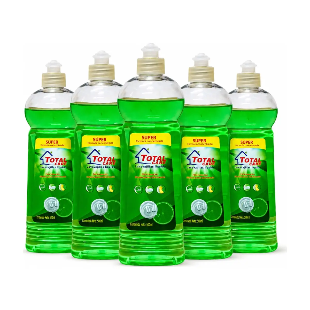 Combo Lavavajillas líquido Total Care (5 x 500 ml / 16.91 fl oz)