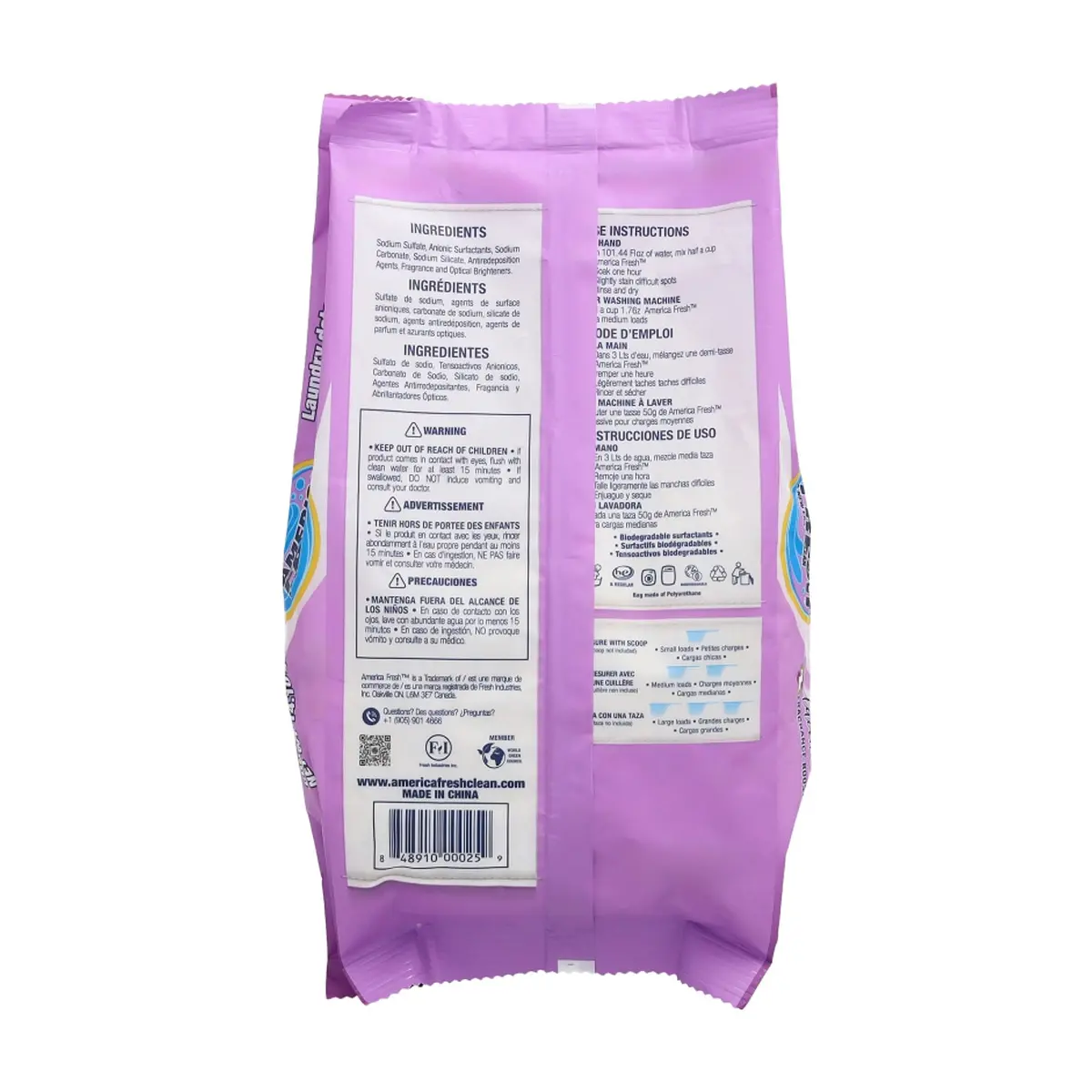 Detergente en polvo de fragancia lavanda America Fresh (400 g / 14.10 oz) - Miniatura 2