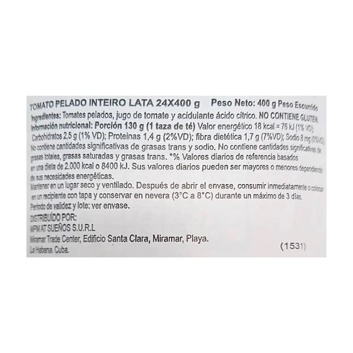 Tomate pelado en lata Predilecta (400 g / 14.10 oz) - Thumbnail 2