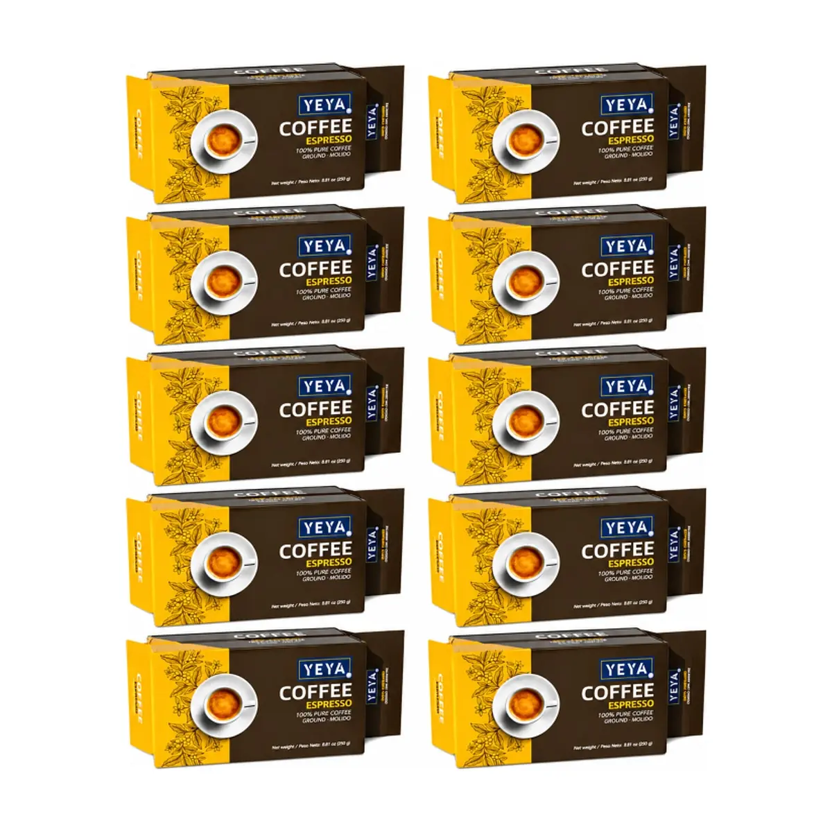 Café espresso YEYA (10 x 250 g / 8.8 oz)