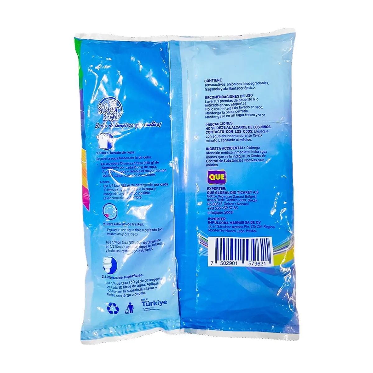 Detergente en polvo multiusos Silver Bright (900 g / 1.98 lb) - Thumbnail 2
