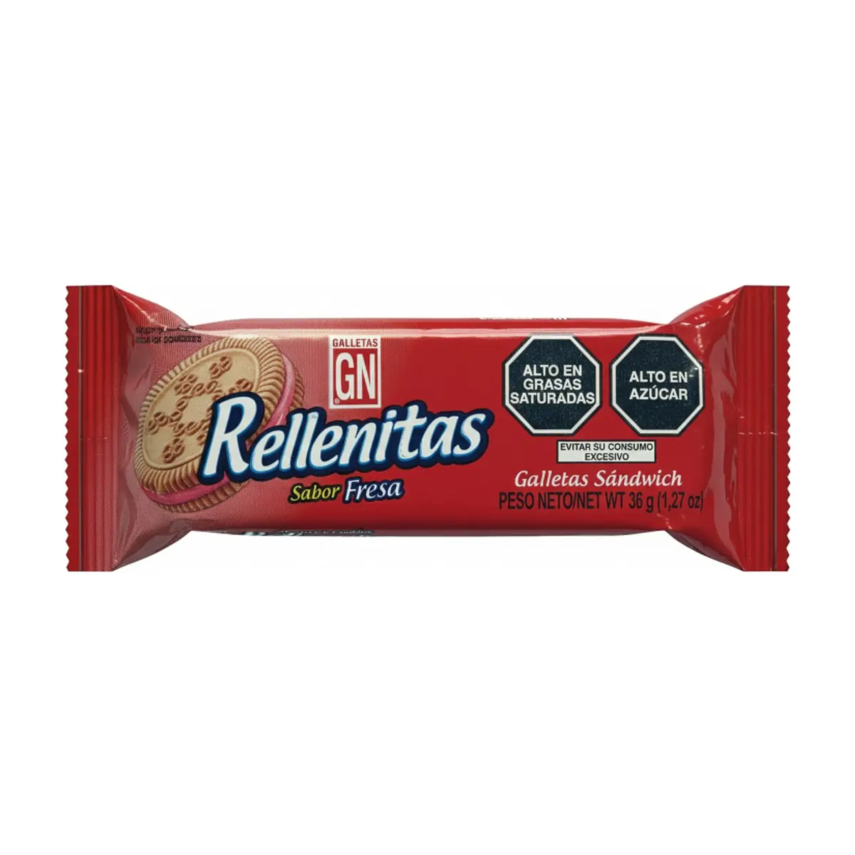 Galletas GN Rellenitas sabor fresa (36 g / 1.27 oz) - Miniatura 1
