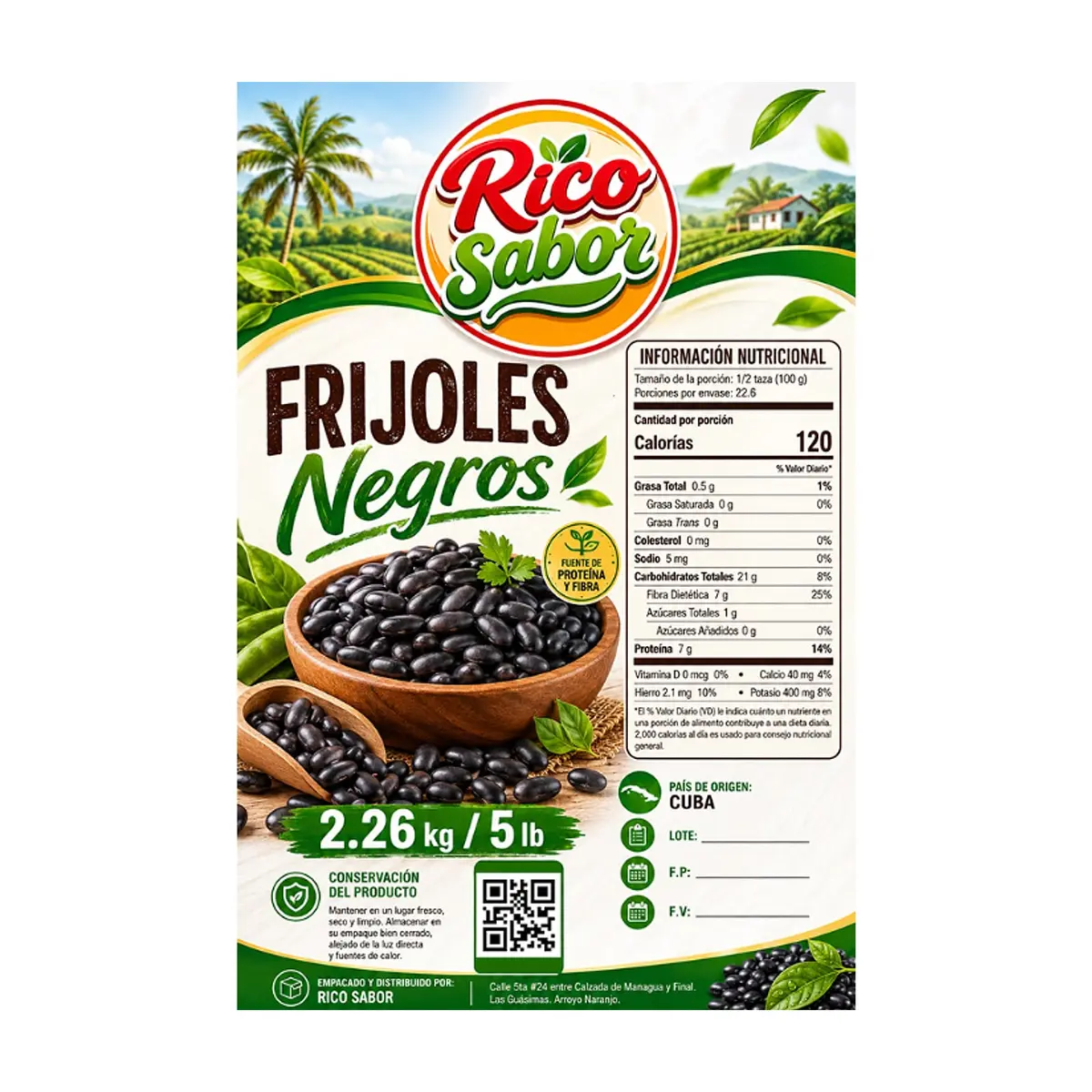 Frijoles negros Rico Sabor (2.26 kg / 5 lb) - Thumbnail 2