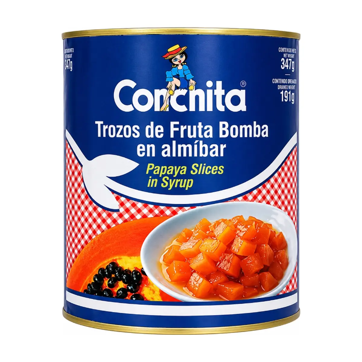 Trozos de fruta bomba en almíbar Conchita (3.47 kg / 7.66 lb)