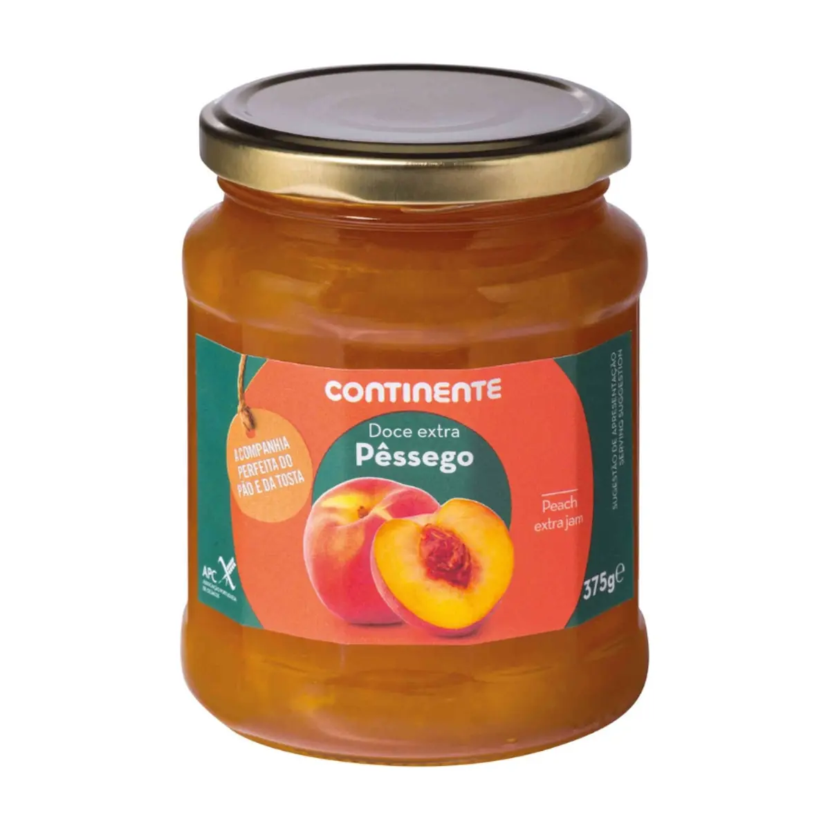 Mermelada de melocotón extra Continente (375 g / 13.23 oz)