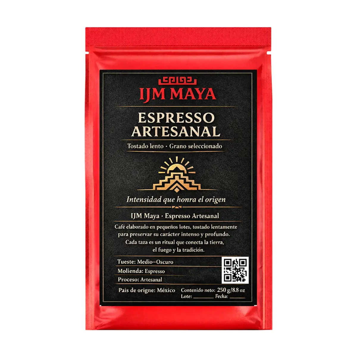 Café espresso artesanal tueste medio - oscuro IJM Maya (250 g / 8.8 oz) - Thumbnail 2