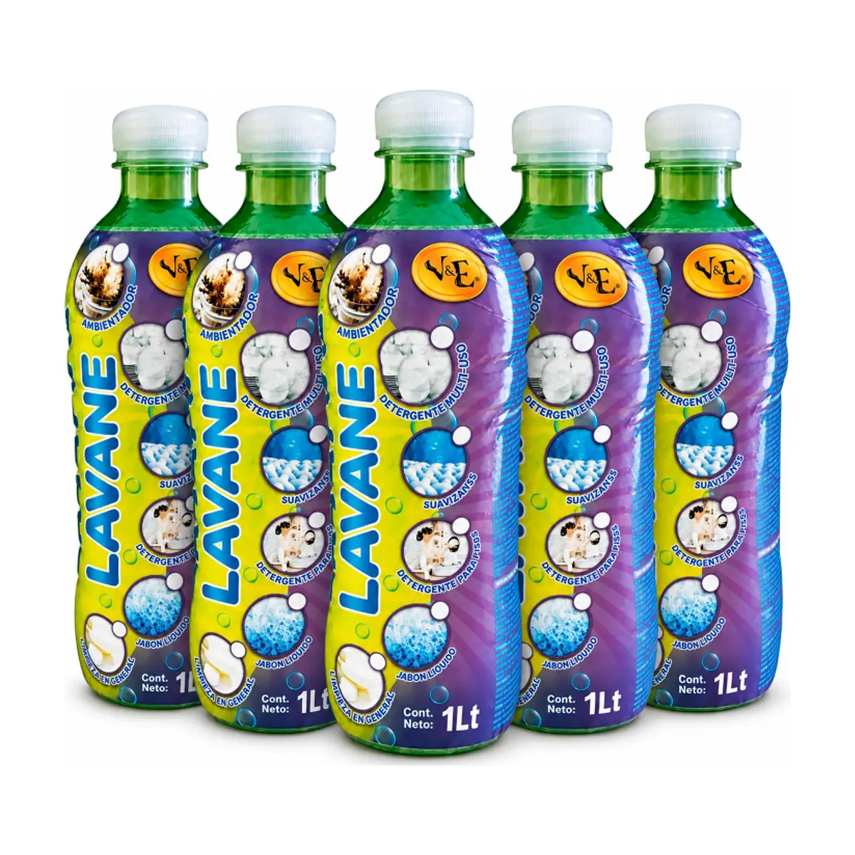 Detergente líquido multiuso Lavane (5 x 1 L)