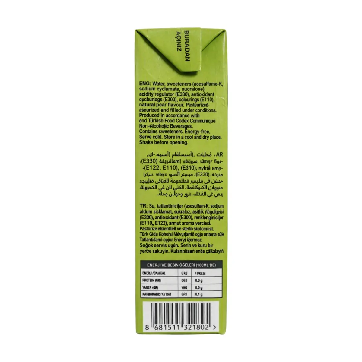Bebida sabor a pera Frutigo (200 ml / 6.76 fl oz) - Thumbnail 2