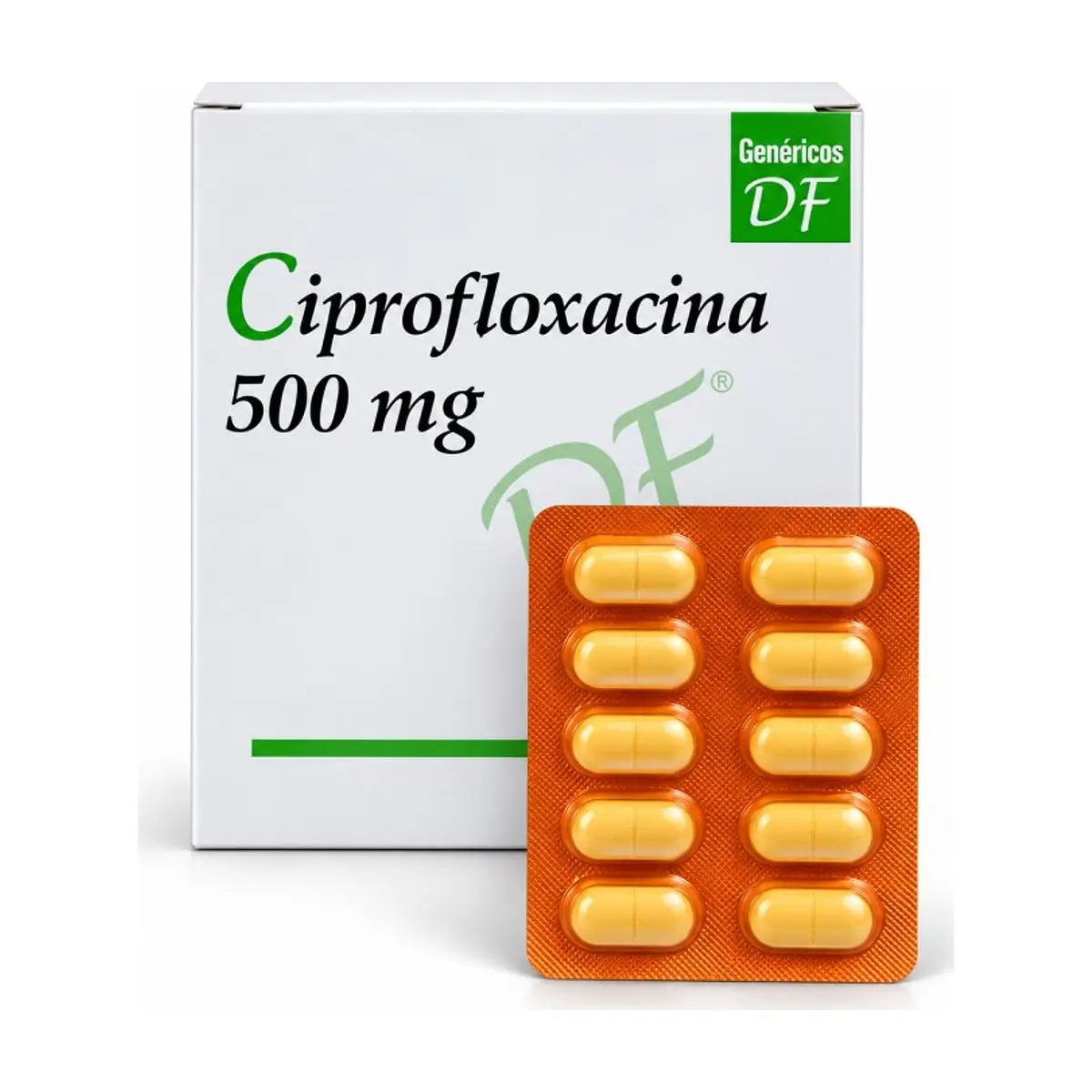 Ciprofloxacina (500mg x 10capletas) DF - Imagen 1