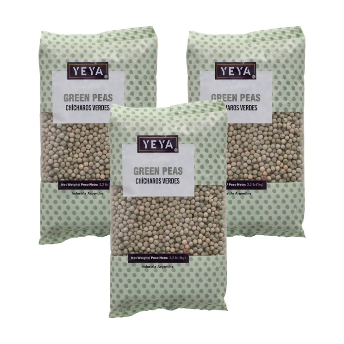 Chícharos verdes YEYA (3 x 1 kg / 2.2 lb) - Miniatura 1
