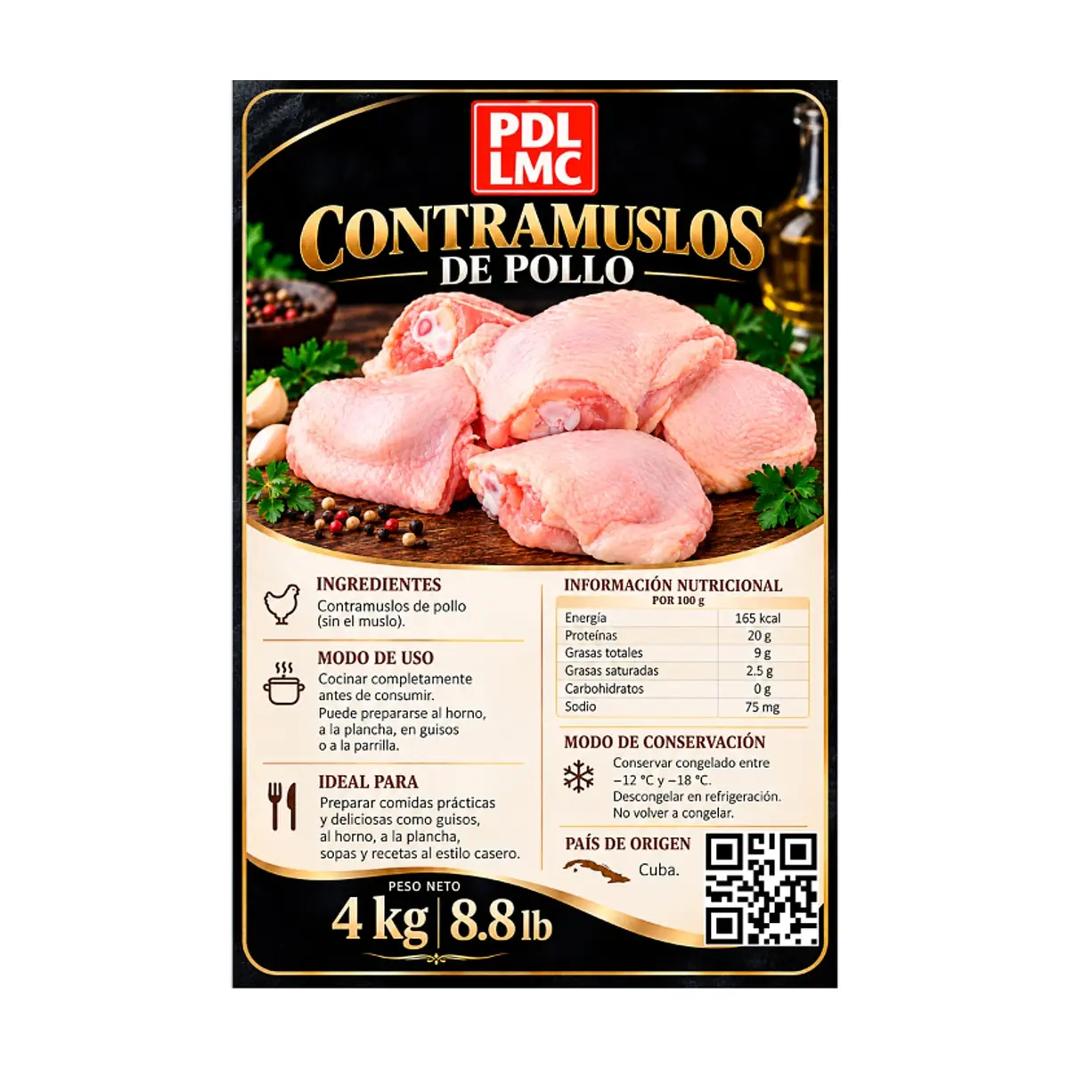 Contramuslos de pollo PDL LMC (4 kg / 8.8 lb) - Miniatura 4