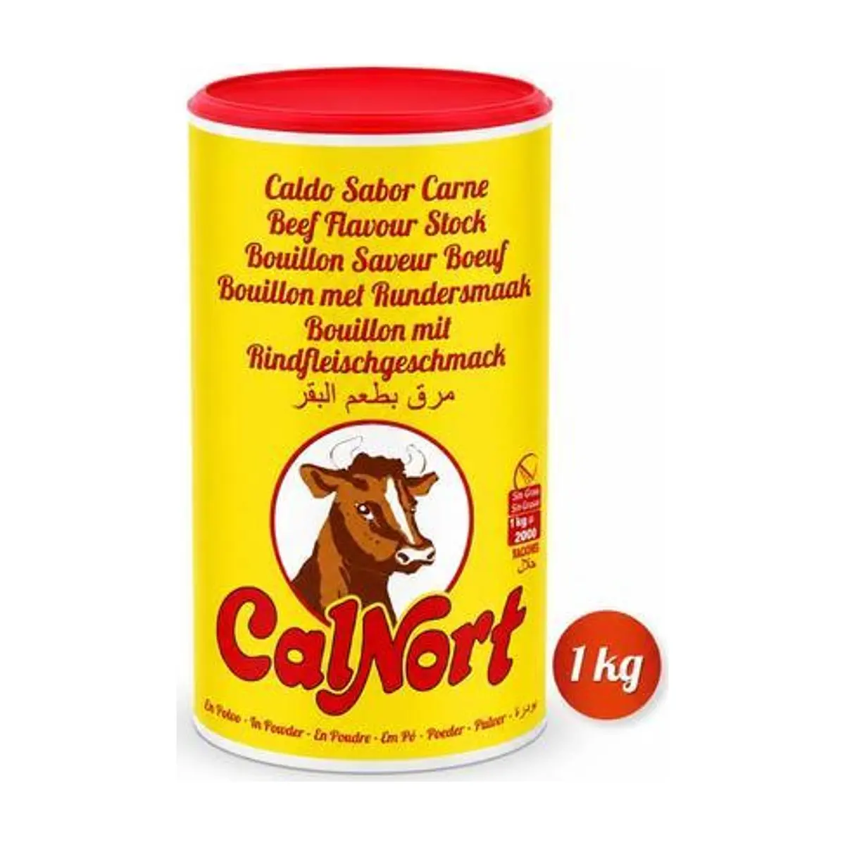 Bote de Caldo en Polvo Sabor Carne (1 kg) CALNORT - Imagen 1