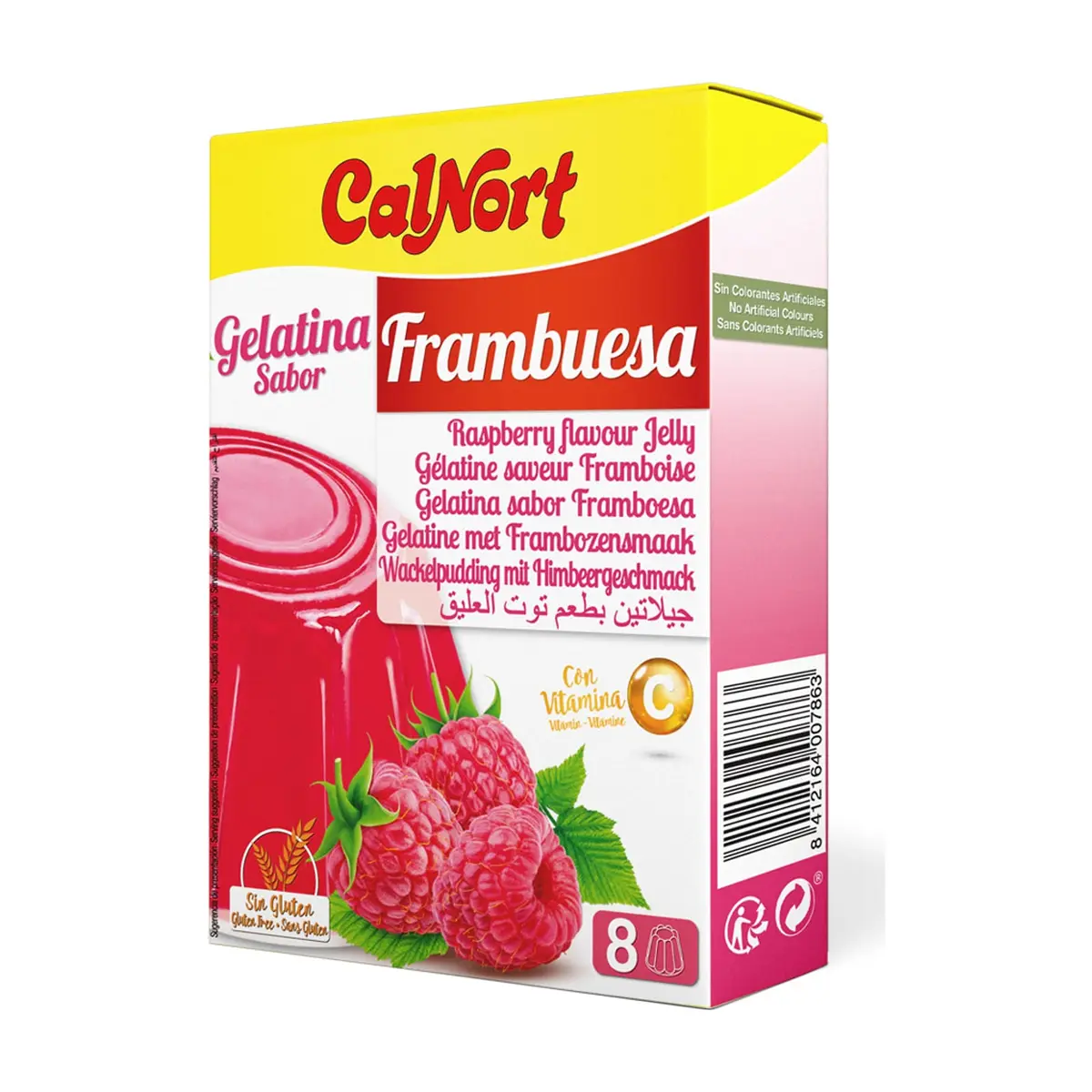 Gelatina sabor frambuesa Calnort (170 g / 6 oz)