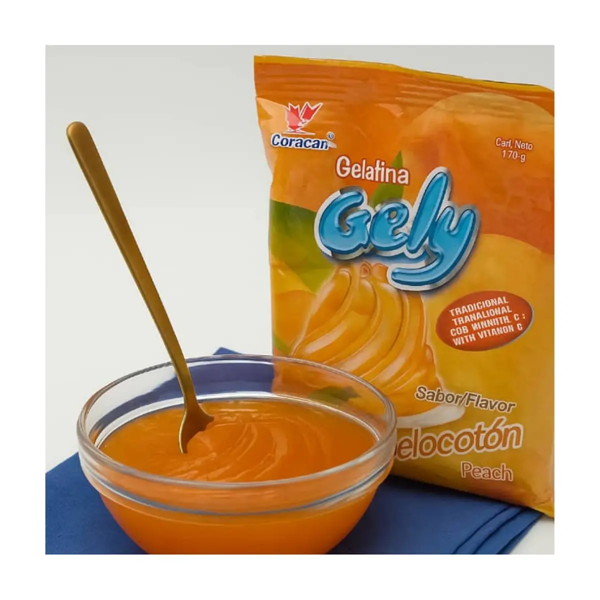 Gelatina sabor melocotón Gely (170 g / 5.9 oz) - Thumbnail 5