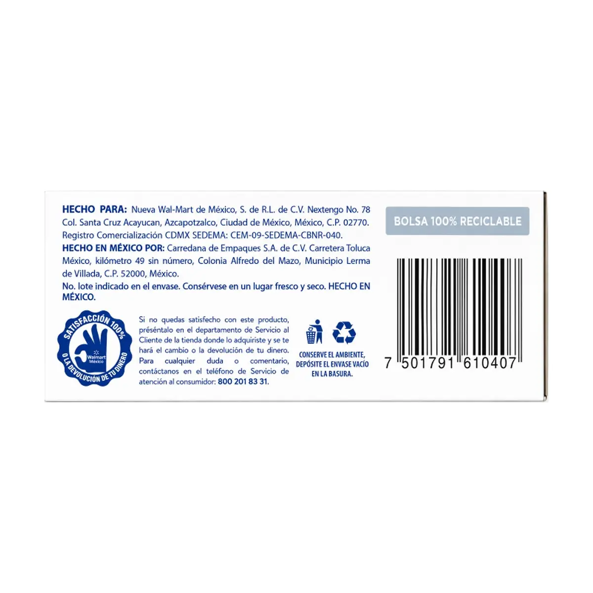 Bolsa para basura con plastinudo grande Great Value (14 U) - Miniatura 2