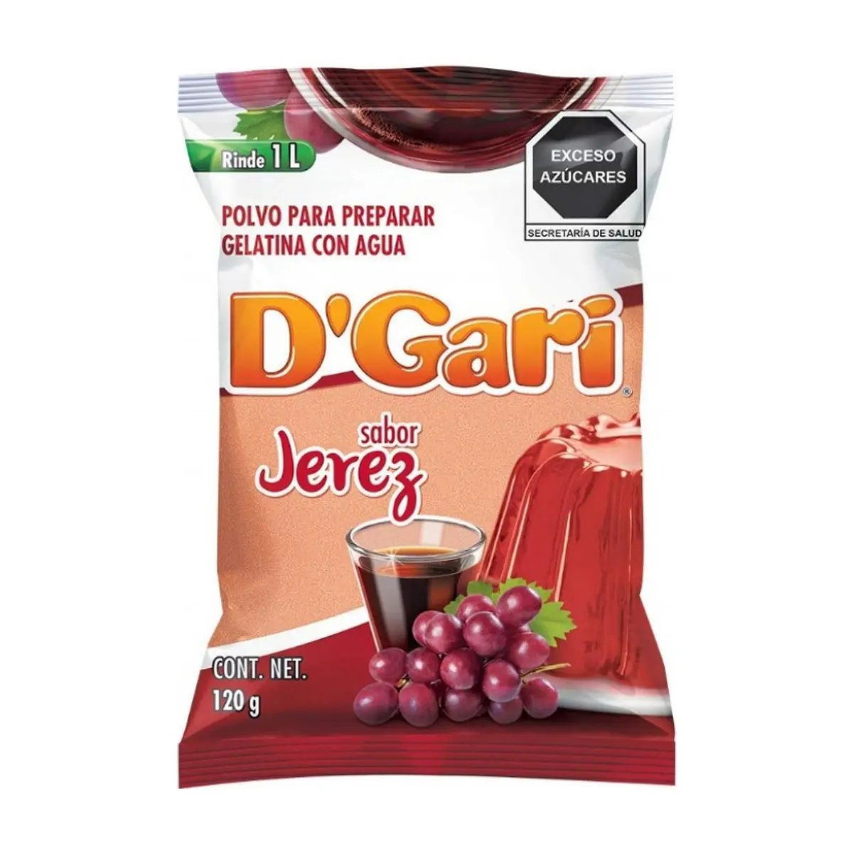 Gelatina con agua sabor jerez D'Gari (120 g / 4.23 oz) - Thumbnail 2