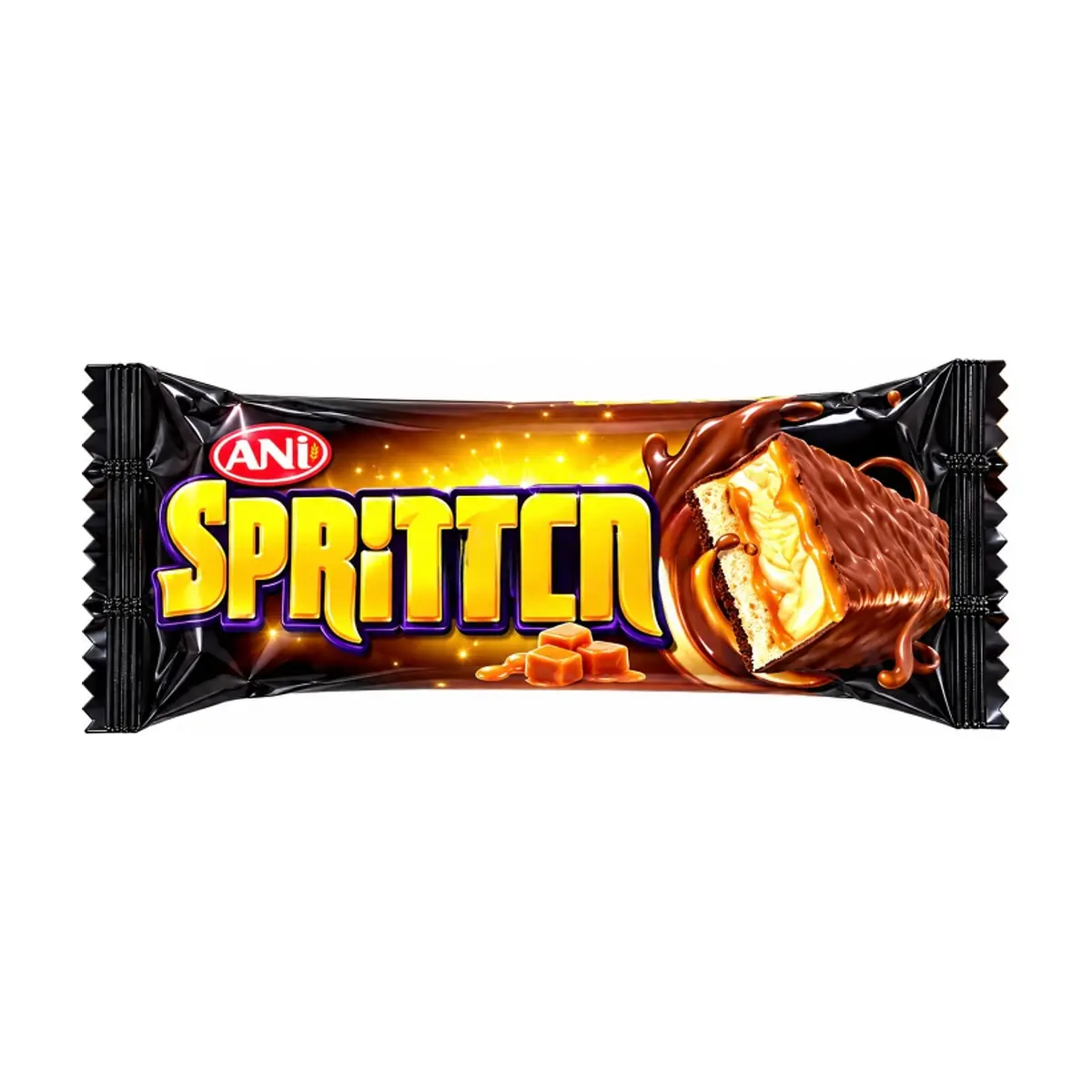 Barrita de Bizcocho Rellena de Caramelo y Cubierta de Chocolate ANI Spritten (30 g / 1.05 oz) - Miniatura 1