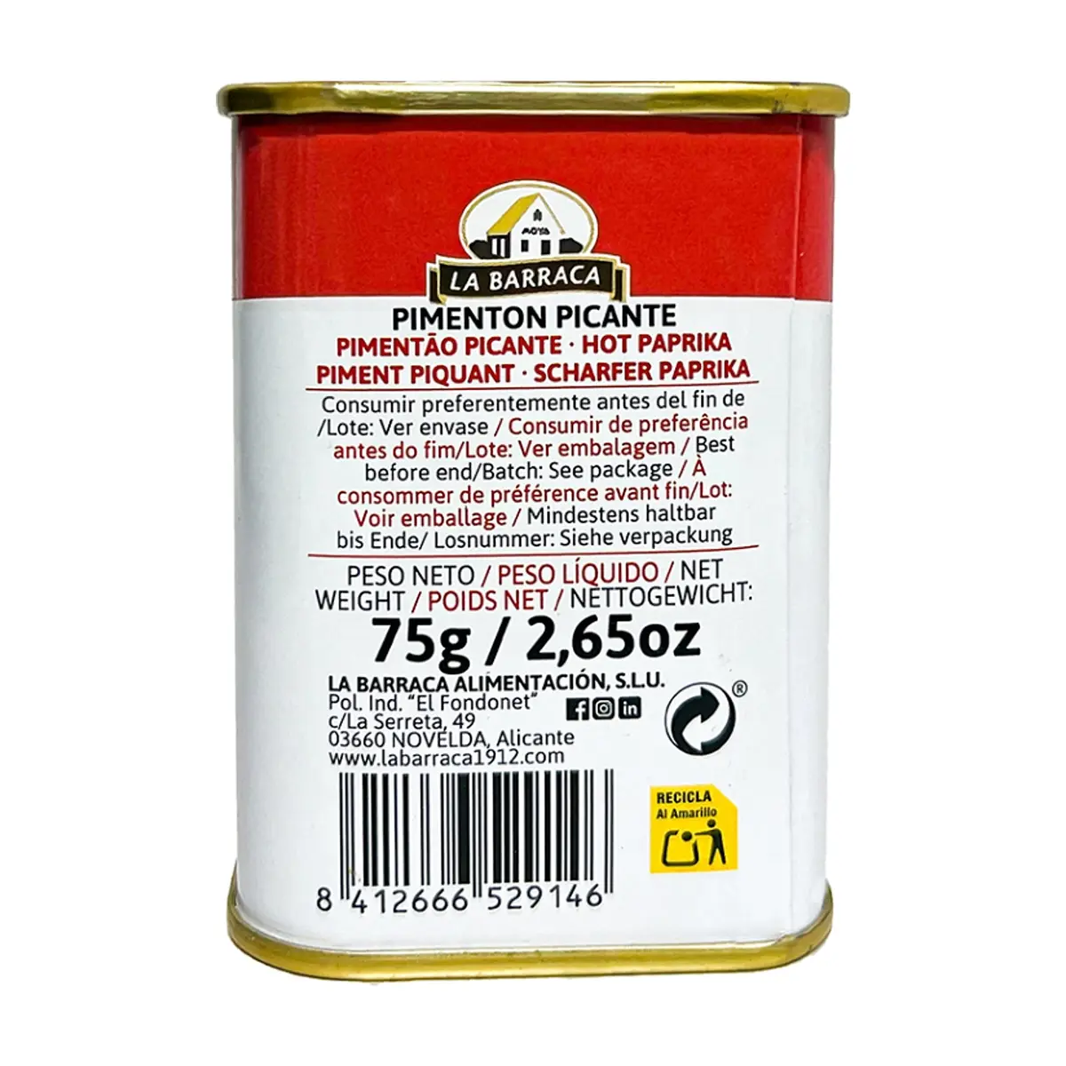 Pimentón picante La Barraca (75 g / 2.65 oz) - Thumbnail 3