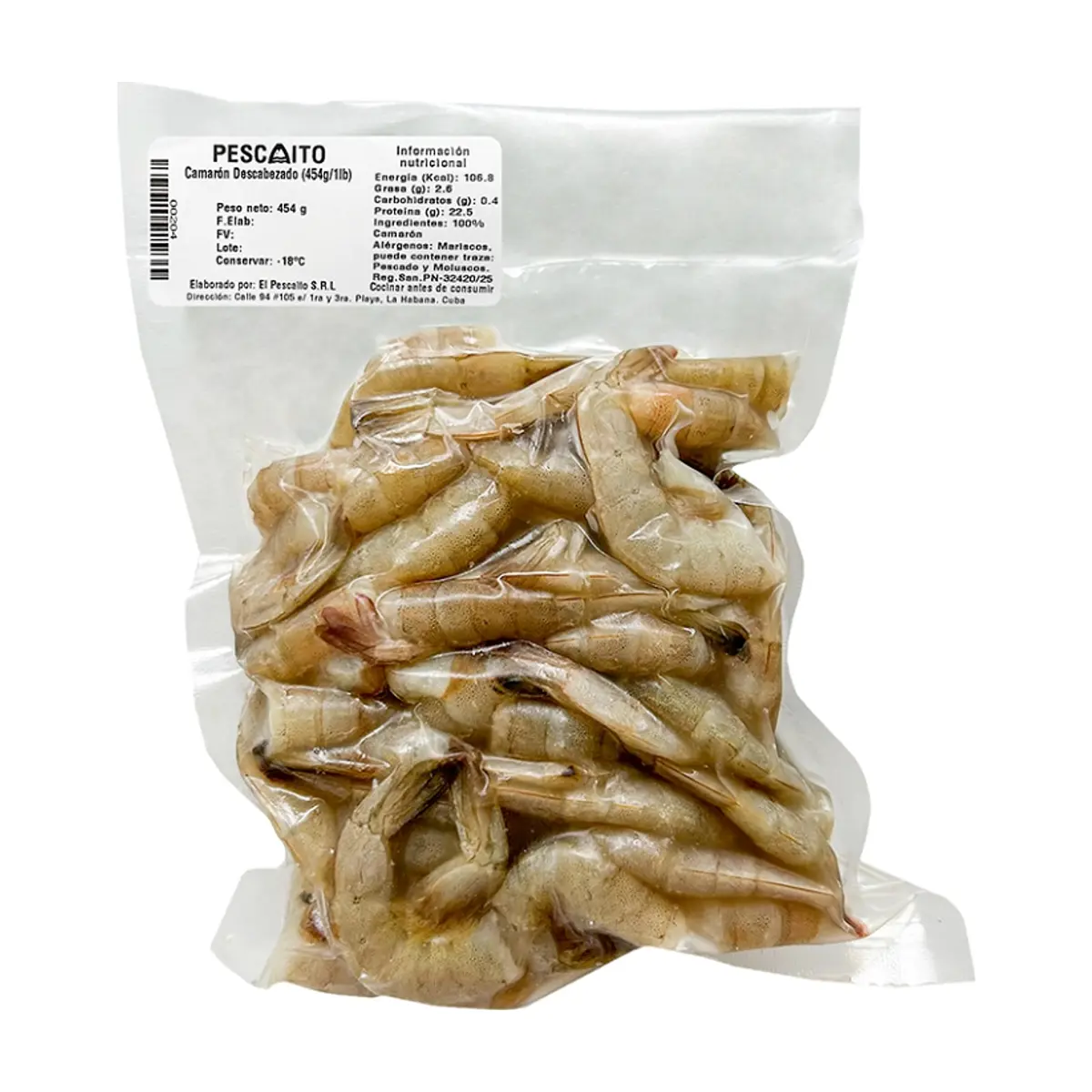 Camarón descabezado Pescaito (454 g / 1 lb)