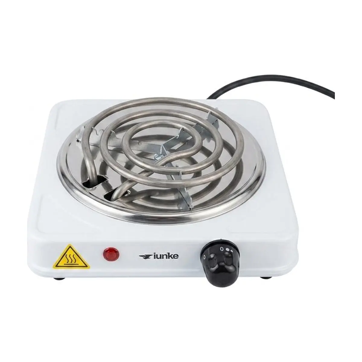 Cocina eléctrica 1 quemador en espiral color blanco Iunke 1000 W