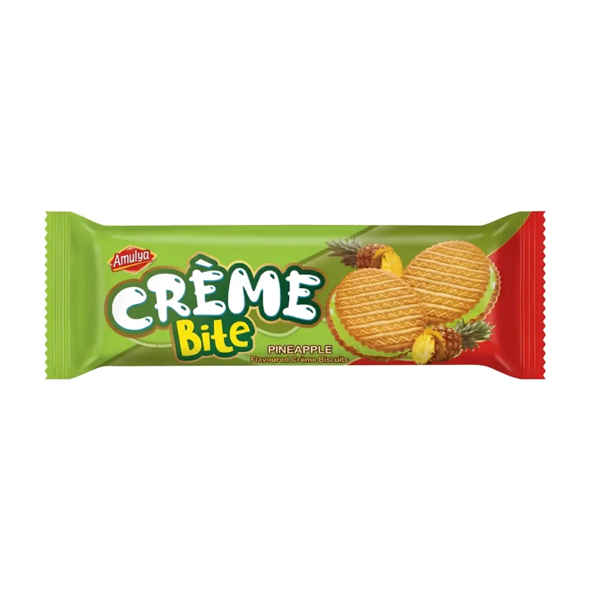 Galletas con crema sabor piña Crème Bite Amulya (34 g / 1.2 oz)