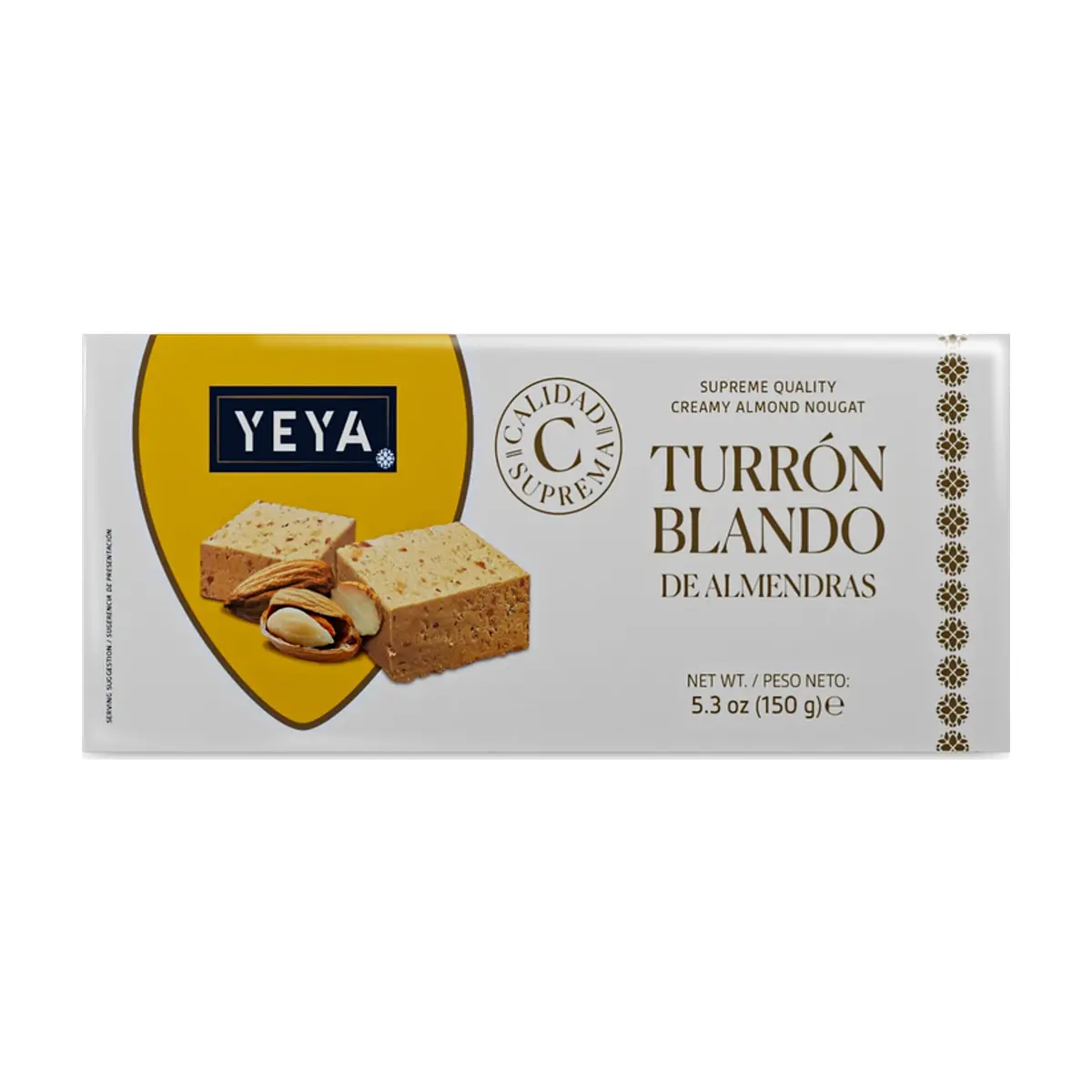Turrón blando de almendras -Jijona - Calidad Suprema YEYA (150 g / 5.3 oz) - Thumbnail 2