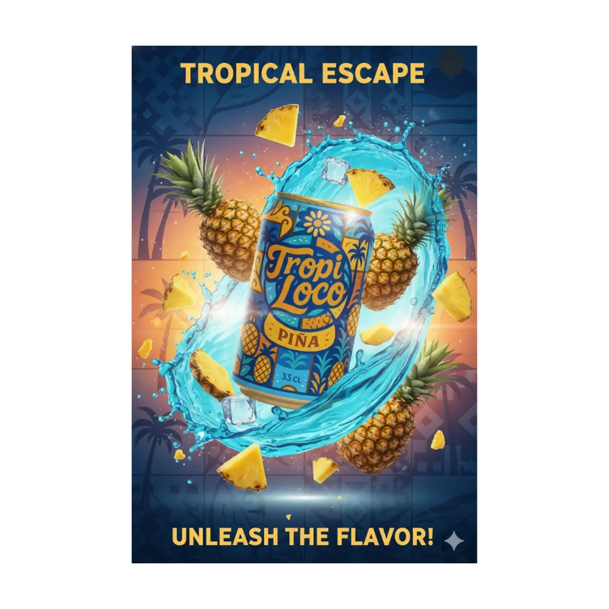 Refresco gaseado de piña Tropi Loco (6 x 330 ml) - Miniatura 4