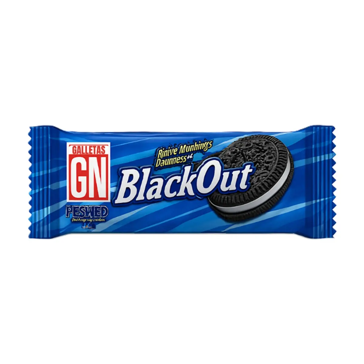 Galletas sabor chocolate con crema sabor vainilla Black Out GN (42 g / 1.48 oz)