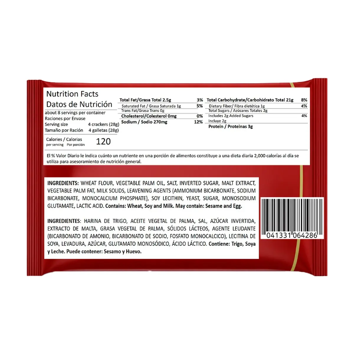 Galletas saladas tradicionales Saltines Goya (220 g / 7.76 oz) - Miniatura 2